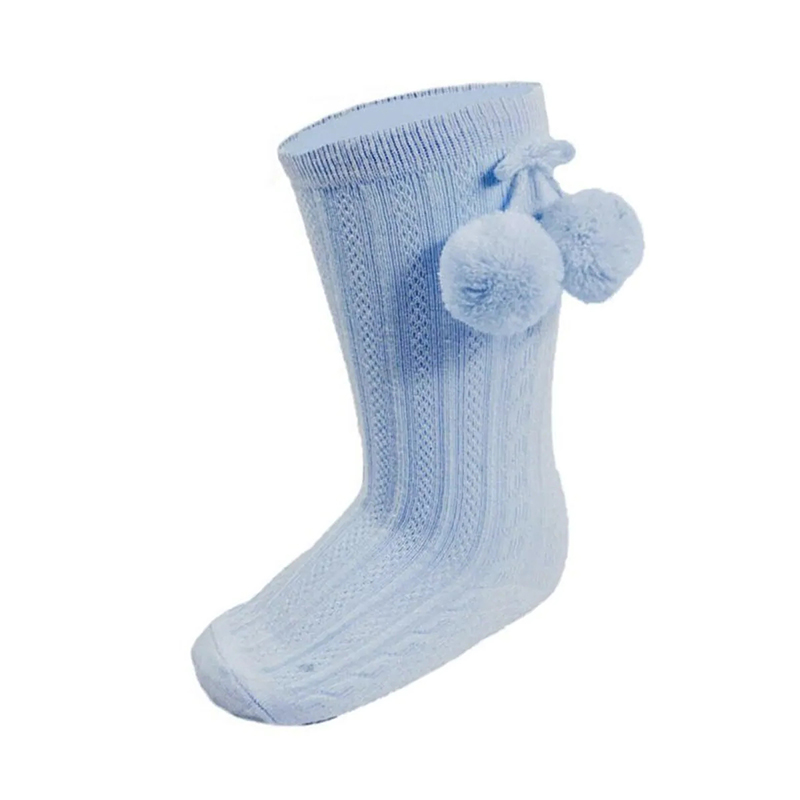 Infantem socks cum furrure pila ornamentum